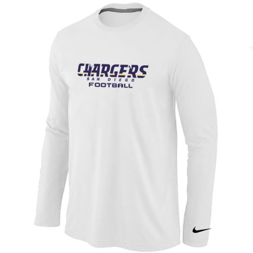 Nike Los Angeles Chargers Authentic Font Long Sleeve NFL T-Shirt - White